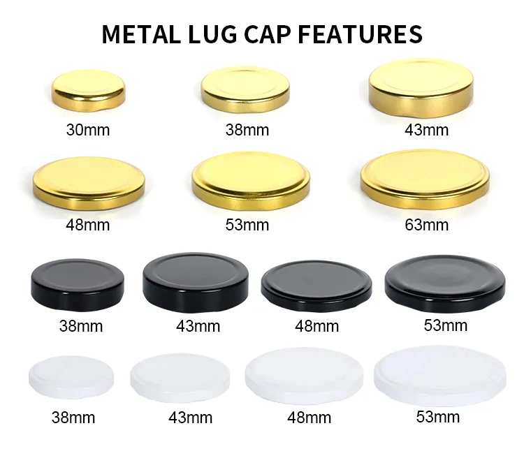 Hot Sale 63mm 72mm 82mm Good Airtight Metal Twist off Can Lid for Glass Storage Jar