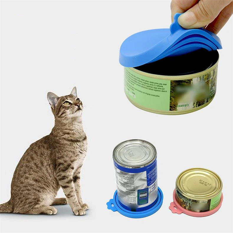 Universal Size One Fit 3 Standard Size Silicone Pet Food Can Cover Can Lids